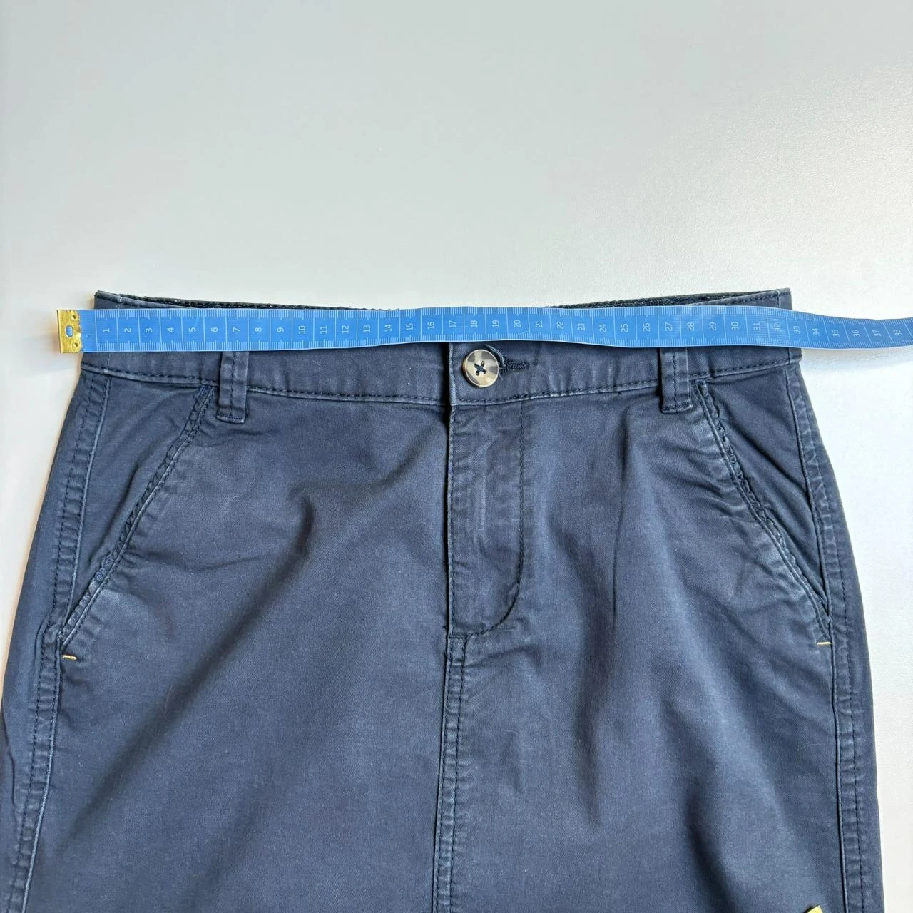 Navy blue denim skirt 34 – photo 4